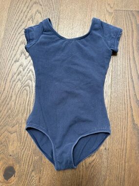 Capezio Navy Blue Short Sleeve Kids Leotard